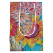 Colorful Suns by Lydia's Art Sangria ミディアムペーパーバッグ (裏面)