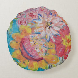 Colorful Suns by Lydia's Art Sangria ラウンドクッション