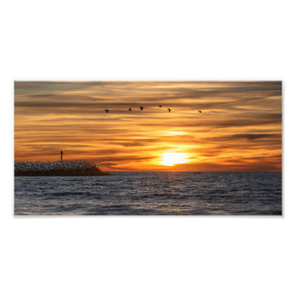 Colorful Sunset - Marina Del Rey, CA フォトプリント