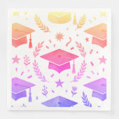 Colorful Sunset Ombre Graduation Cap Pattern Class (正面)