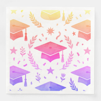 Colorful Sunset Ombre Graduation Cap Pattern Class