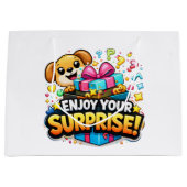 Colorful Surprise Gift Bag – Enjoy Your Surprise ラージペーパーバッグ (正面)