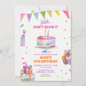 Colorful Surprise Party Kid's Birthday  招待状 (正面)