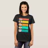Colorful Sushi Japanese Food Sashimi Tシャツ (正面フル)