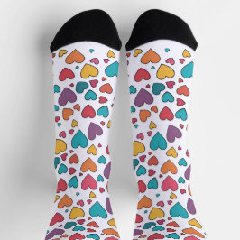 Colorful Sweet Hearts Crew Socks ソックス