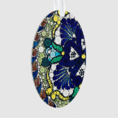 colorful talavera pottery mexican blue photo art  オーナメント (正面)