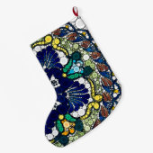colorful talavera pottery mexican blue photo art  ラージクリスマスストッキング (裏面 (吊り時))