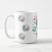 Colorful Taurus Bull Zodac Astrology コーヒーマグカップ (左)