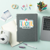 Colorful Teacher Personalized Name Sign シール (iPadカバー)