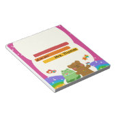 Colorful Teddybear Rainbow Teacher Notepad ノートパッド (アングル)