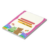 Colorful Teddybear Rainbow Teacher Notepad ノートパッド (回転)
