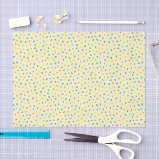 Colorful Terrazzo Confetti Pattern Amalfi Coast 薄葉紙 (クラフト)