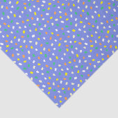 Colorful Terrazzo Confetti Pattern Dusty Blue 薄葉紙 (詳細)