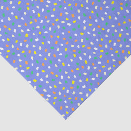 Colorful Terrazzo Confetti Pattern Dusty Blue 薄葉紙