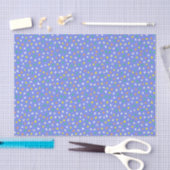 Colorful Terrazzo Confetti Pattern Dusty Blue 薄葉紙 (クラフト)