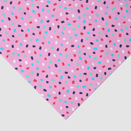 Colorful Terrazzo Confetti Pattern Grapefruit Pink 薄葉紙