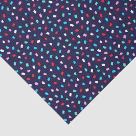 Colorful Terrazzo Confetti Pattern Midnight Market 薄葉紙