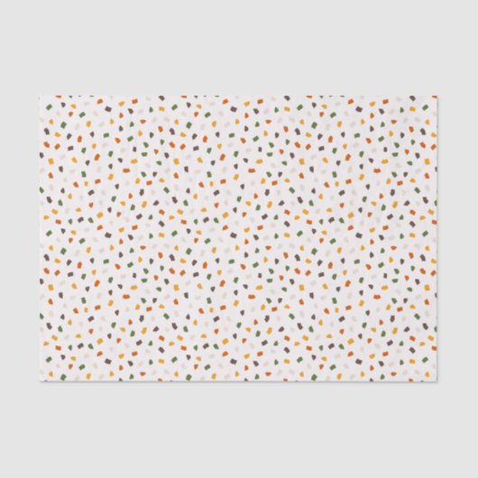 Colorful Terrazzo Confetti Pattern Warm Retro 薄葉紙 (正面)