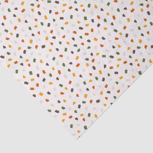 Colorful Terrazzo Confetti Pattern Warm Retro 薄葉紙 (詳細)