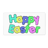 Colorful Text Happy Easter   ラベル (正面)