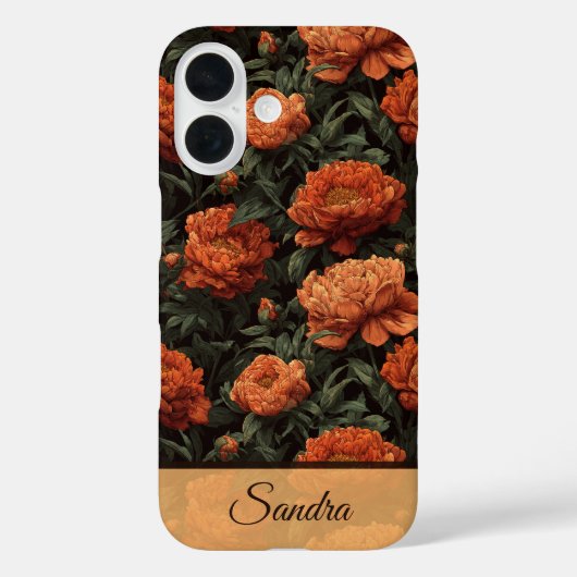 Colorful Thank You Gift Peony Name Case-Mate iPhoneケース (裏面)