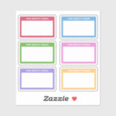 Colorful This Week's Focus Weekly Planner シール (シート)