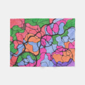 Colorful thoughts フリースブランケット (正面(横))