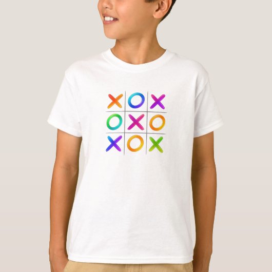 Colorful Tic Tac Toe Game Tシャツ (正面)