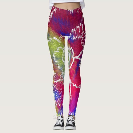 Colorful Tie Dye Leggings レギンス (正面)