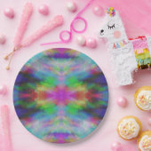 Colorful Tie Dye Style Art ペーパープレート (パーティー)