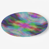 Colorful Tie Dye Style Art ペーパープレート (アングル)