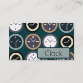 Colorful Time Clock Pattern Repair Watchmaker 名刺 (正面)