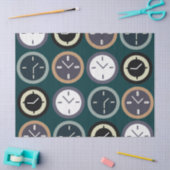 Colorful Time Clock Pattern Watchmaker Birthday 薄葉紙 (クラフト)