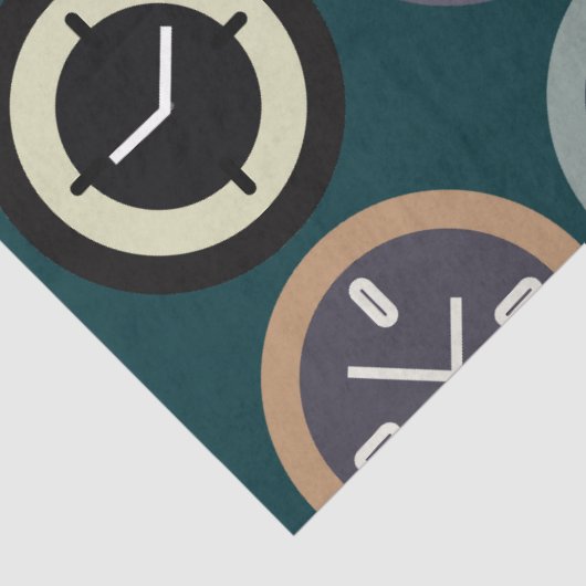 Colorful Time Clock Pattern Watchmaker Birthday 薄葉紙 (詳細)