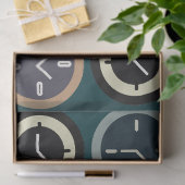 Colorful Time Clock Pattern Watchmaker Birthday 薄葉紙 (ギフト)