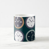 Colorful Time Clock Pattern Watchmaker Horologist コーヒーマグカップ (中央)