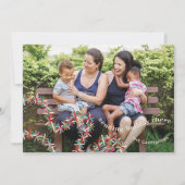 Colorful Tinsel Garland Christmas Photo Card 招待状 (正面)