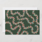 Colorful Tinsel Garland Christmas Photo Card 招待状 (裏面)