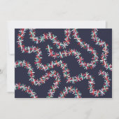 Colorful Tinsel Garland Christmas Photo Card 招待状 (裏面)