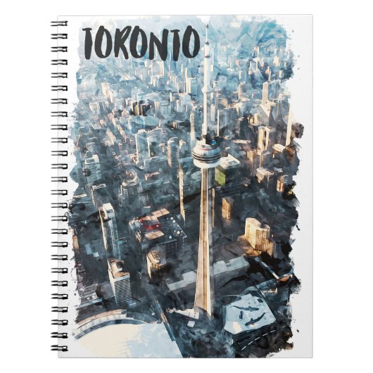 Colorful Toronto Canada City Silhouette ノートブック (正面)