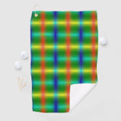 Colorful towel featuring a vibrant plaid pattern  ゴルフタオル (インサイチュ)