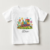 Colorful Train Engine ベビーTシャツ (正面)