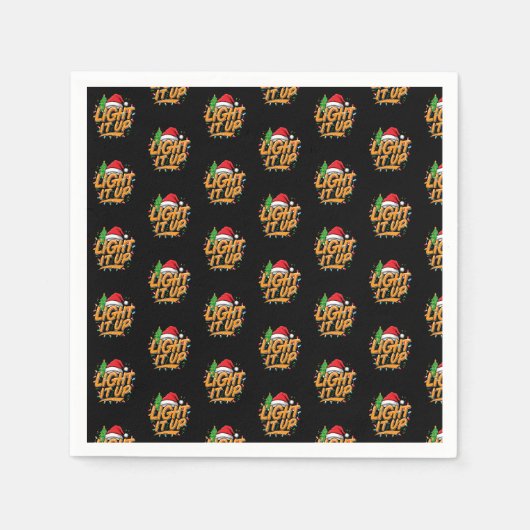 Colorful Trendy Christmas  スタンダードカクテルナプキン (正面)