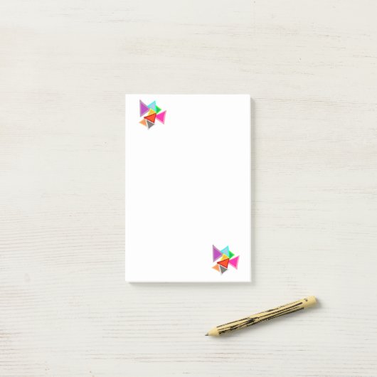 Colorful Triangles  ポストイット (デスク上)