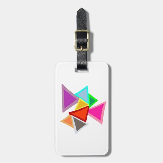 Colorful Triangles  ラゲッジタグ (正面縦)