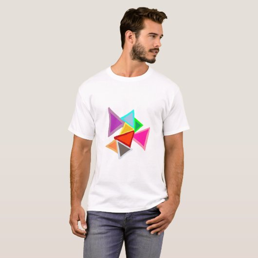 Colorful Triangles  Tシャツ (正面フル)