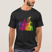 Colorful Triathlon  Triathlete Triathlon Tシャツ (正面)