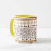 Colorful Tribal Geometric Pattern  マグカップ (正面左)