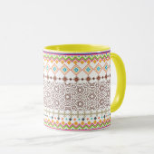 Colorful Tribal Geometric Pattern  マグカップ (正面右)