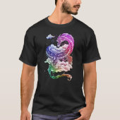 Colorful Trippy Japanese Dragon Art Design Tシャツ (正面)